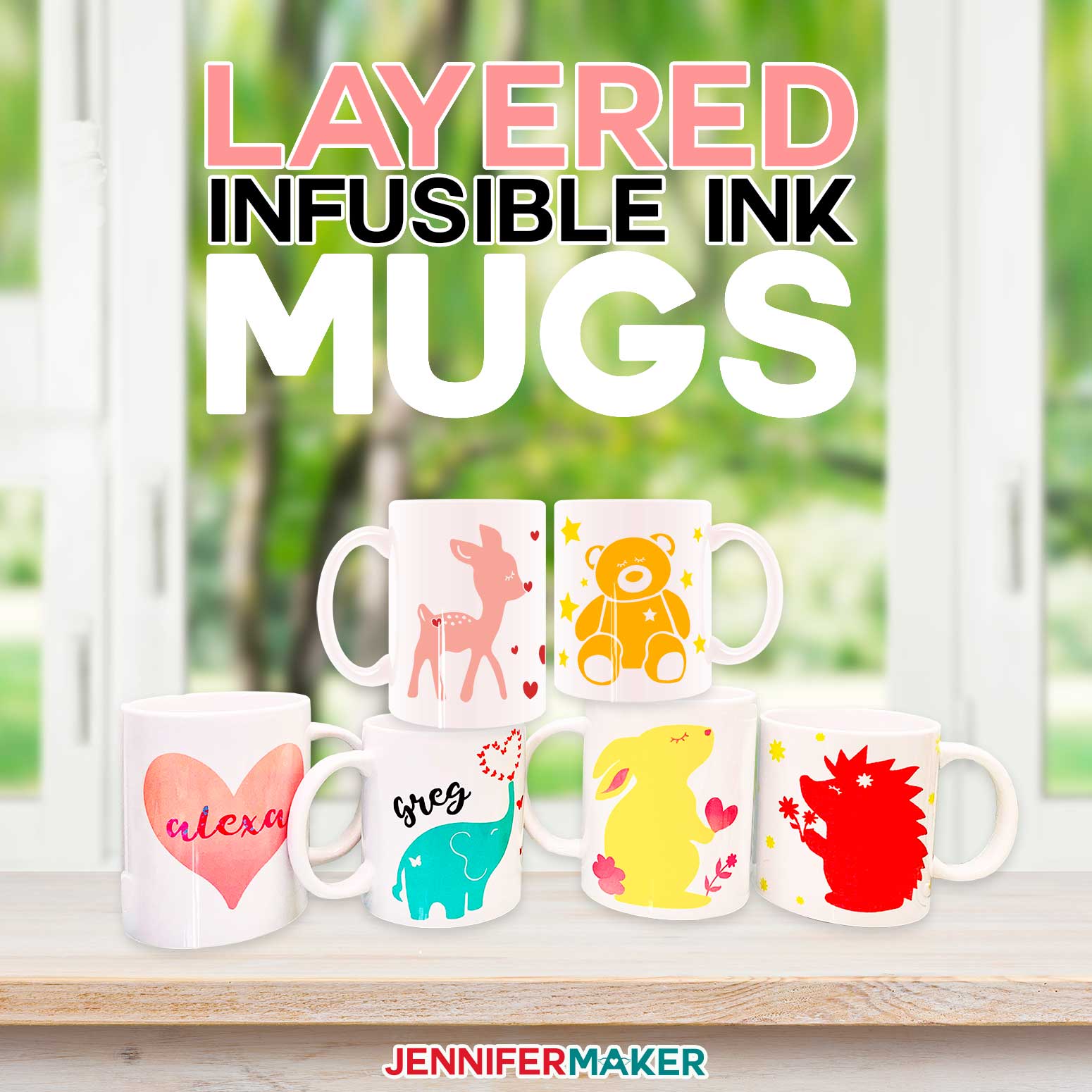 Layered Infusible Ink Mugs: Customize These Cute Animals