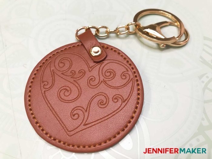 DIY Leather Keychain with a Cricut - Semigloss Design