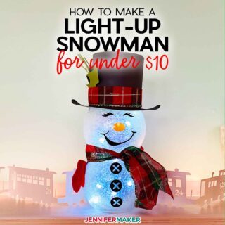 DIY Light-Up Snowman For Under $10 from Dollar Tree Items