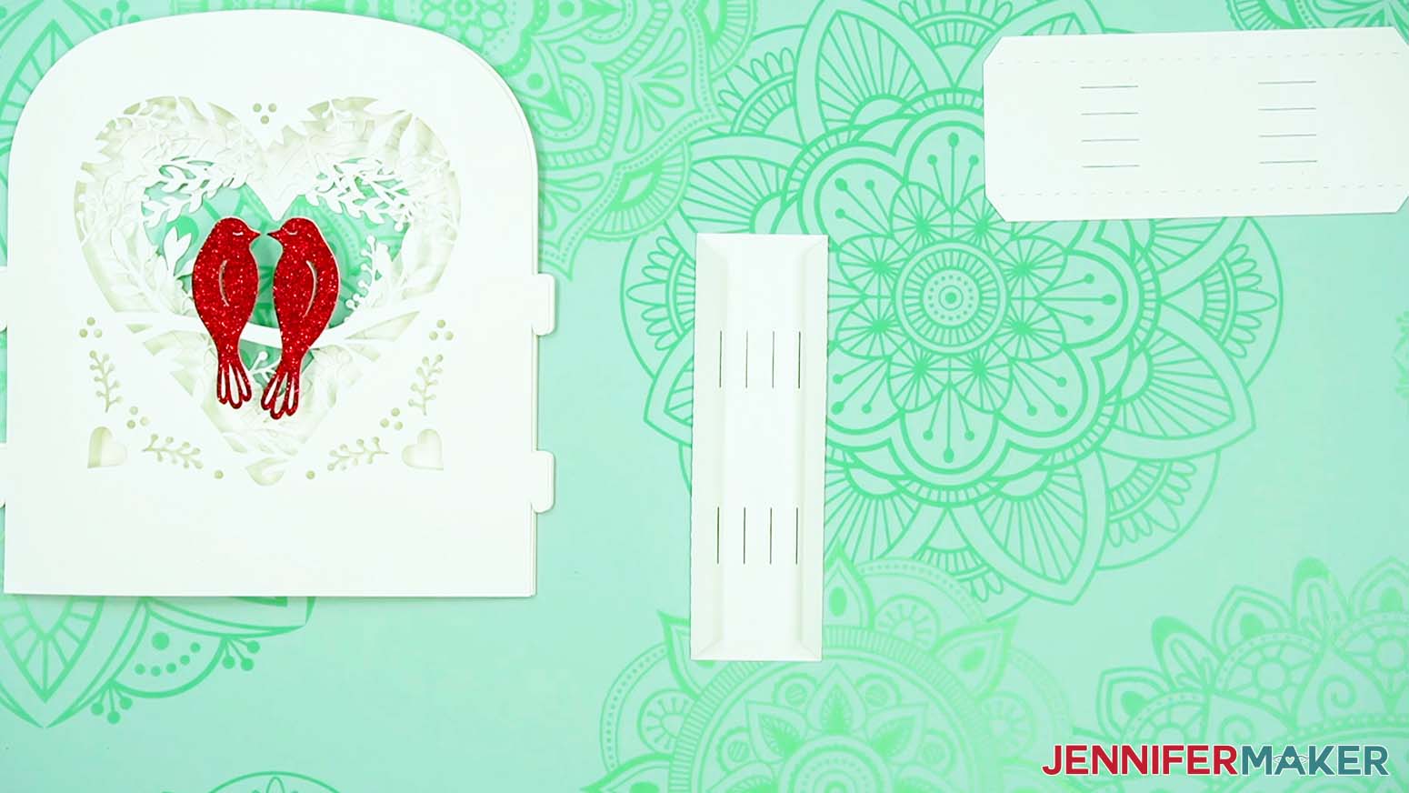 Crease the tabs on the side of the frame to make a love paper lantern