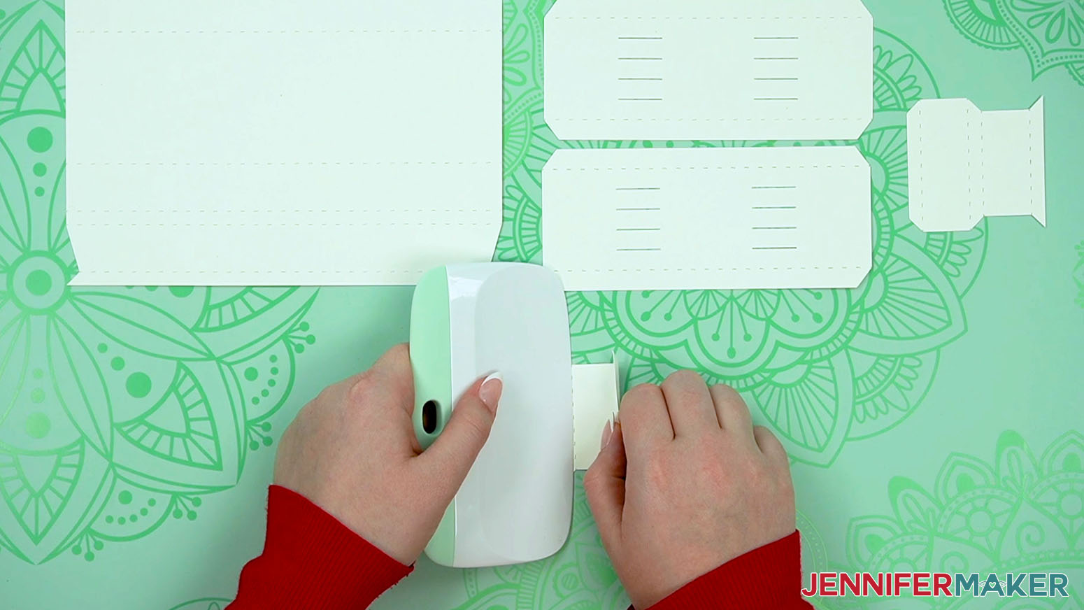 Fold and crease the sides of the base to make a love paper lantern