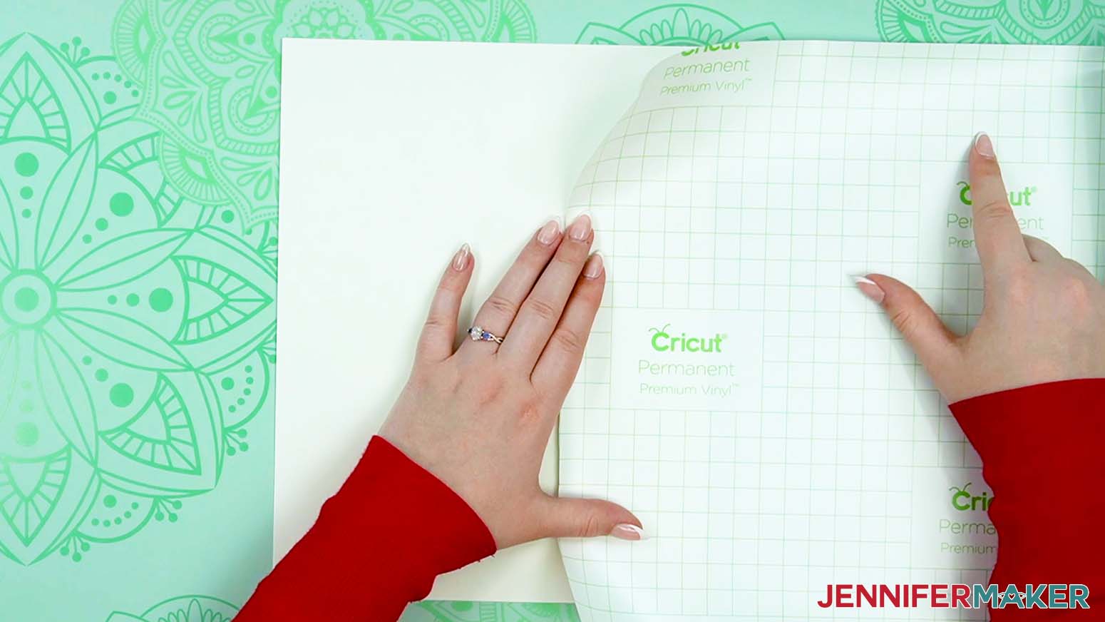 Cut the vinyl sheets to size for the love paper lantern