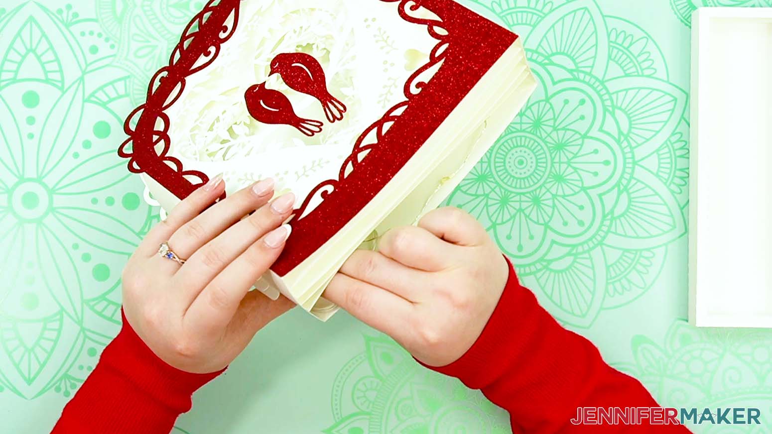 Replace the fairy lights battery pack inside the completed love paper lantern