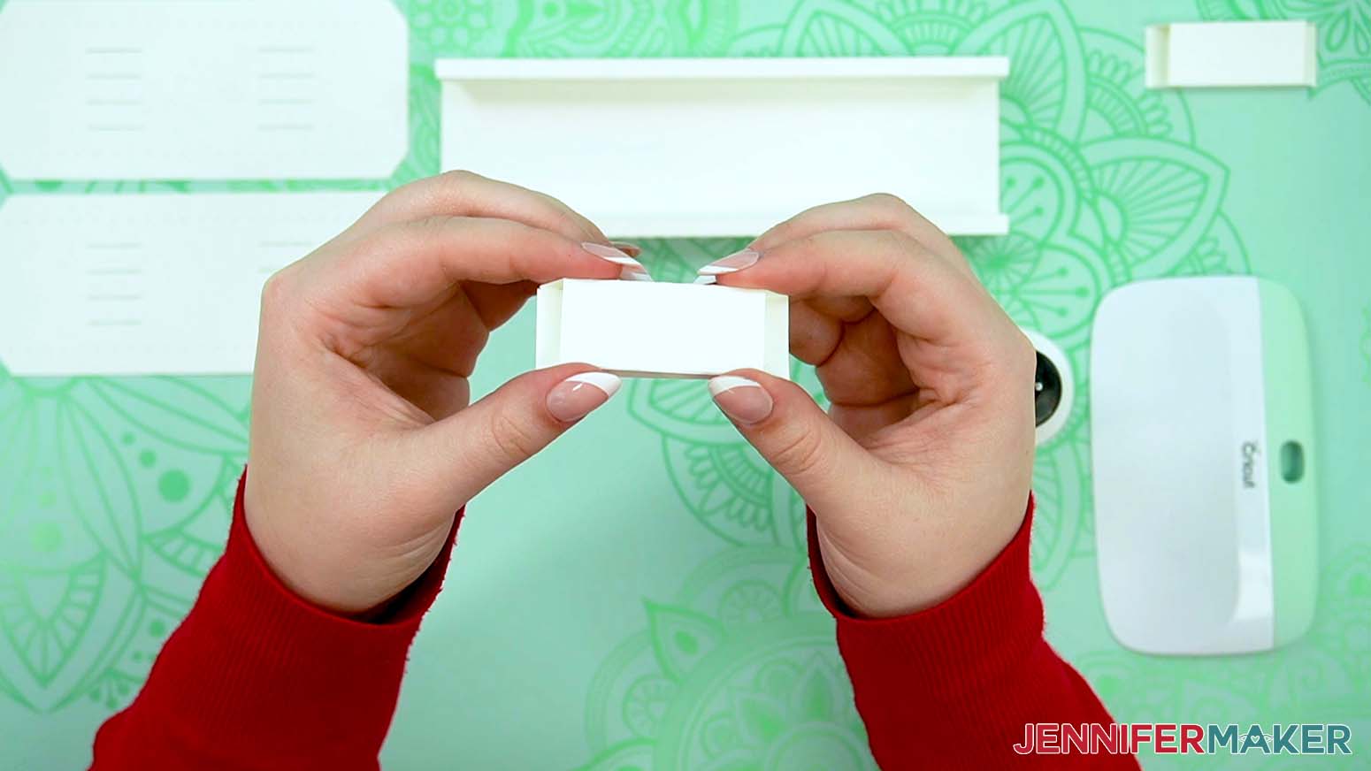 Roll the small creased piece up to make a love paper lantern base