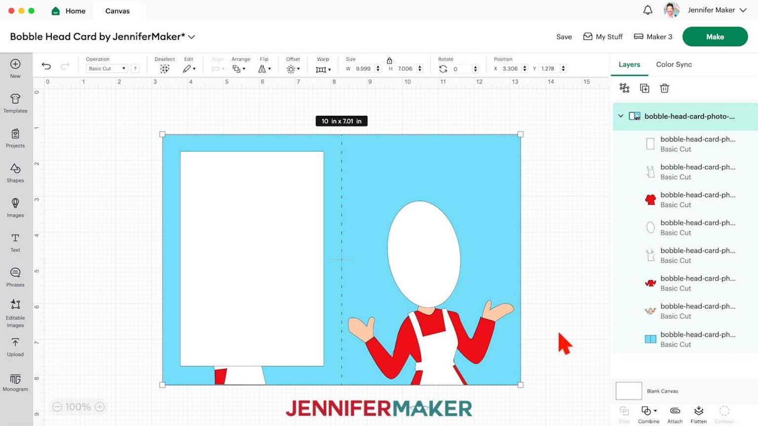 Make a Bobble Head Card With Your Custom Photo! - Jennifer Maker