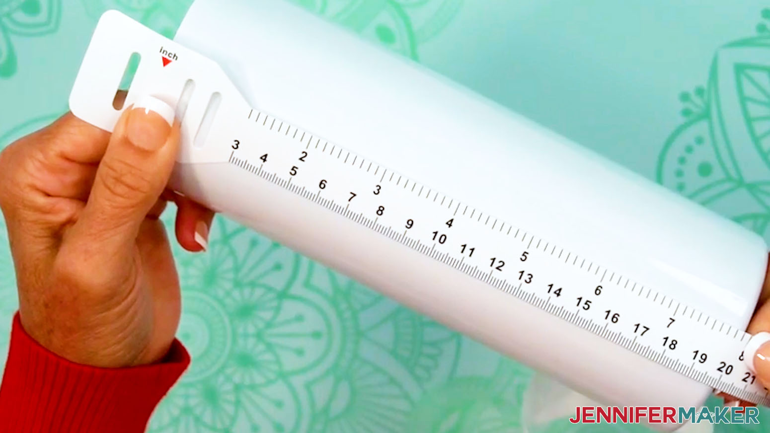 Measure the height of the sublimation design tumbler.