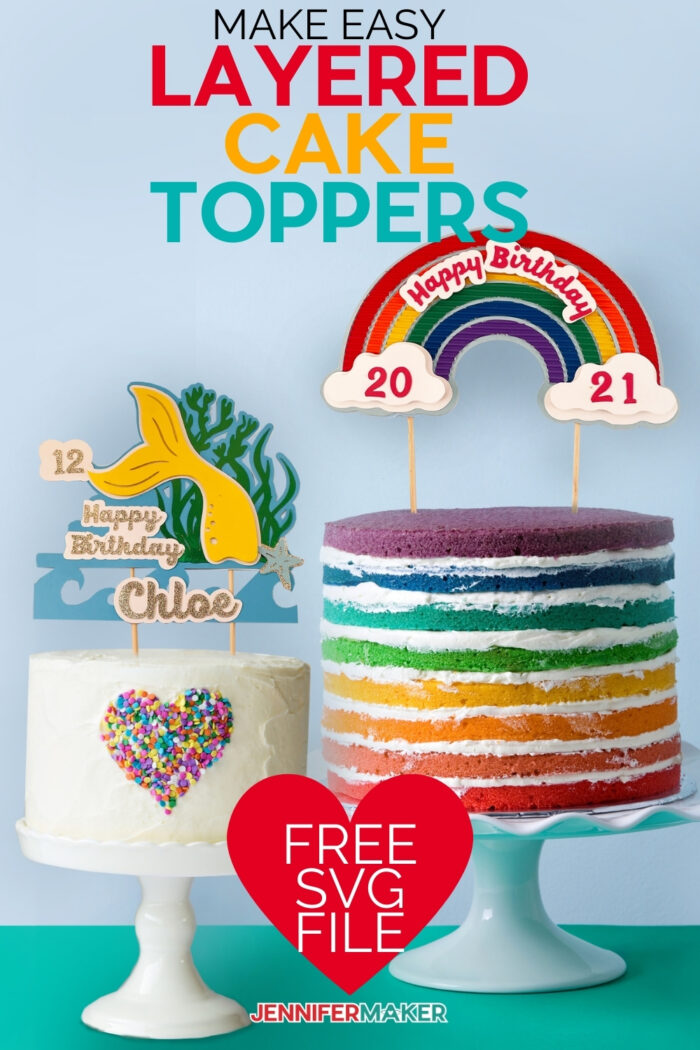 Rainbow Cake Topper - CMC Gold