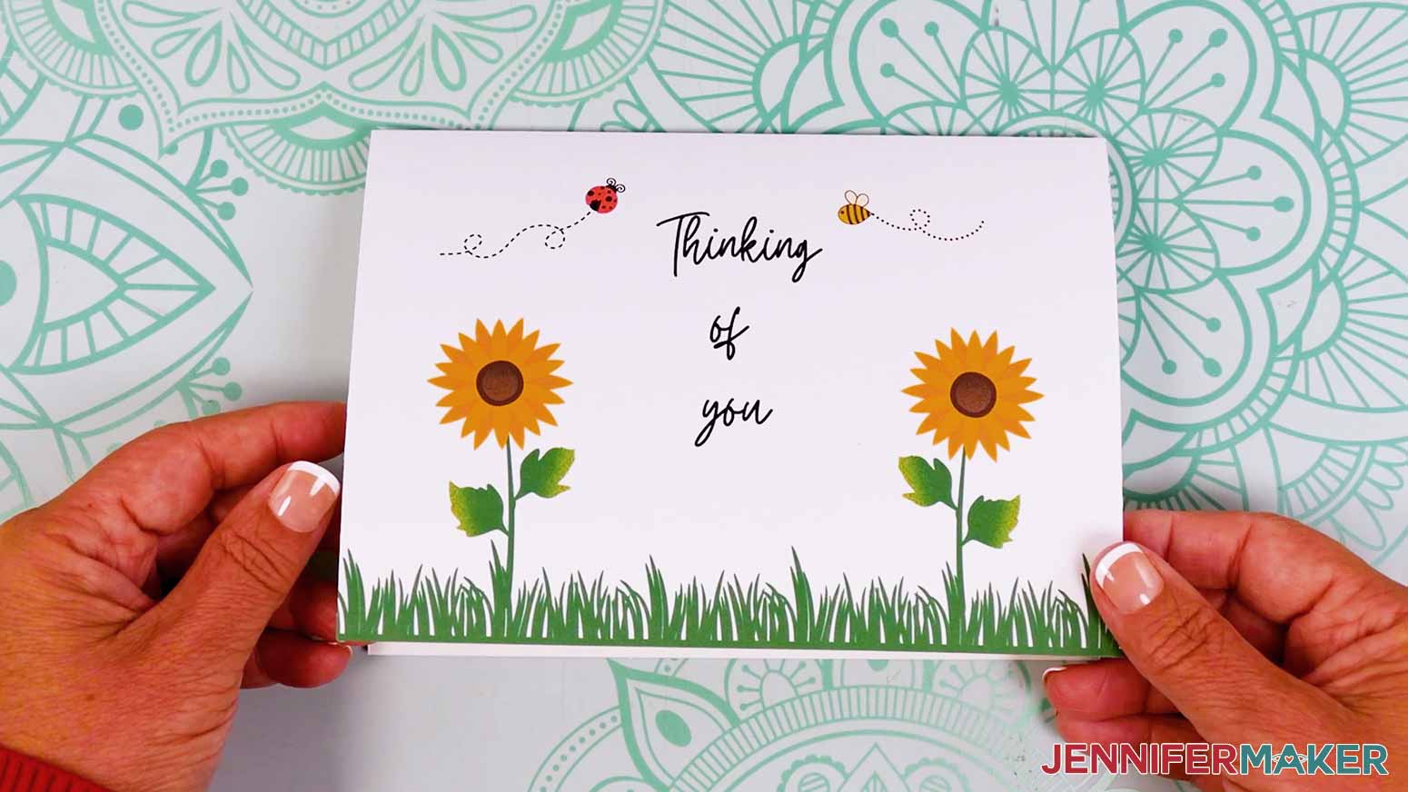 The Canva folding card is complete.