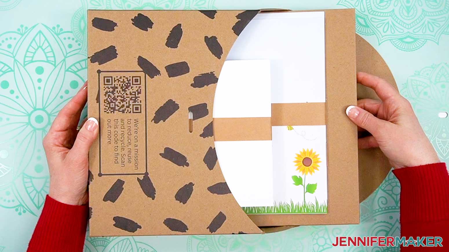 Open your box with Print with Canva designs.