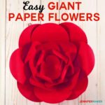 How to Make Giant Paper Flowers Fast and Easy | Free Pattern and SVG Cut File + Tutorail | #paperflowers #papercrafts #cricut #silhouette