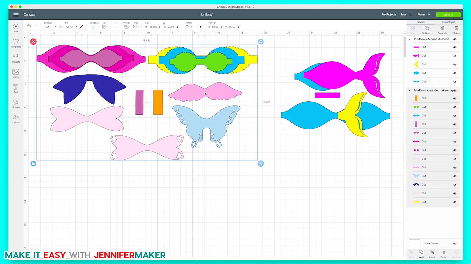 Make Hair Bows by uploading the free SVG cut file to Cricut Design Space