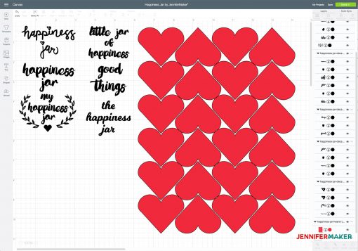 Uploading the Happiness Jar Decals to Cricut Design Space