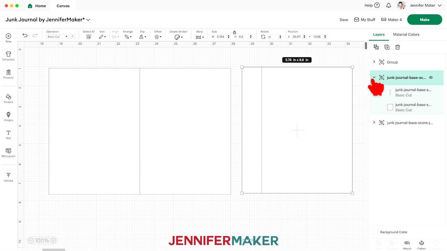 Expand the grouped Junk Journal page and line combination to see each item in the group separately.