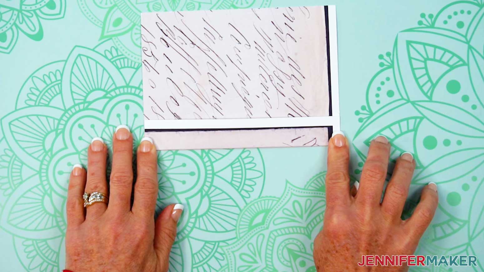 Crease the edge of the page for the Junk Journal.
