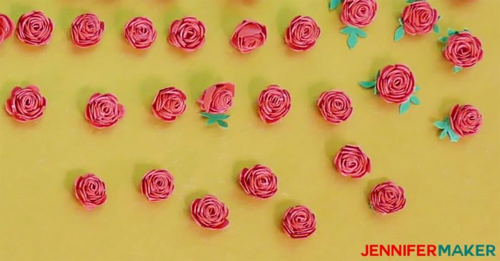 Miniature paper roses ready for crafts!