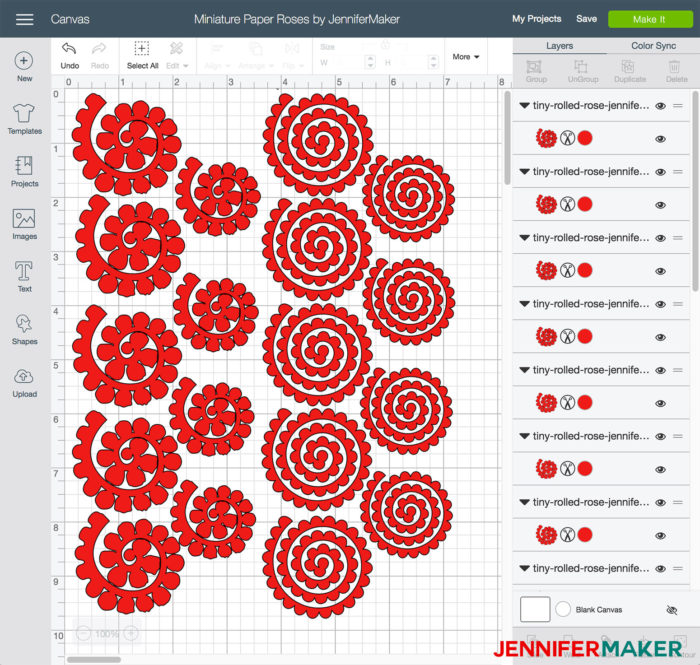 Make Miniature Paper Roses on the Cricut with this Free Pattern