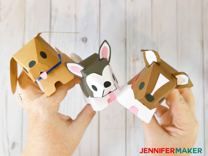 Cute paper dog boxes!