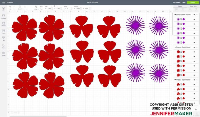 Make Paper Poppies With Free Templates Jennifer Maker