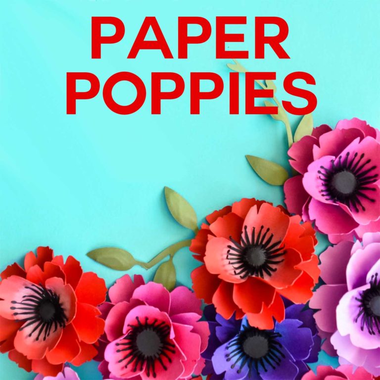 How to make a poppy flower with paper - tutorial and pattern