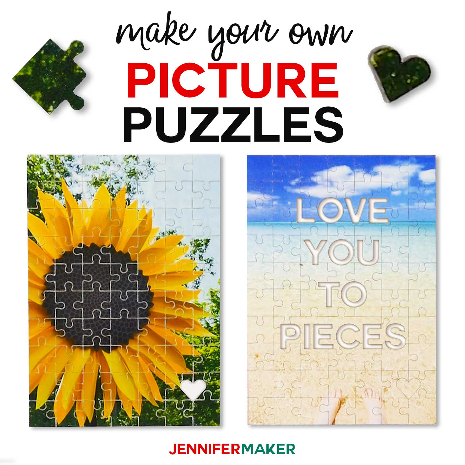 making a puzzle with cricut maker