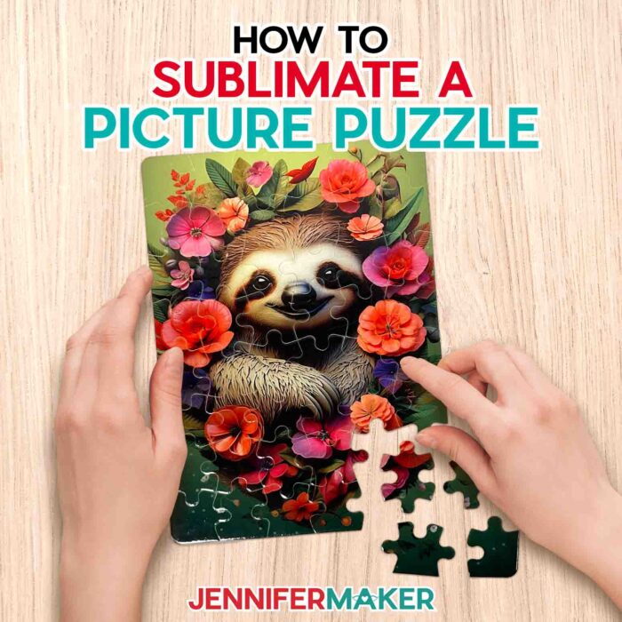 Pinterest link for How to  Sublimate a Picture Puzzle from JenniferMaker.