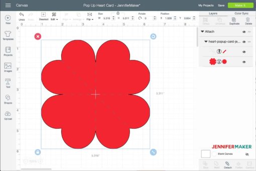 Uploading the Pop-Up Heart Card to Cricut Design Space 