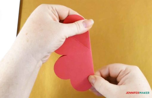 Fold your heart card in half again