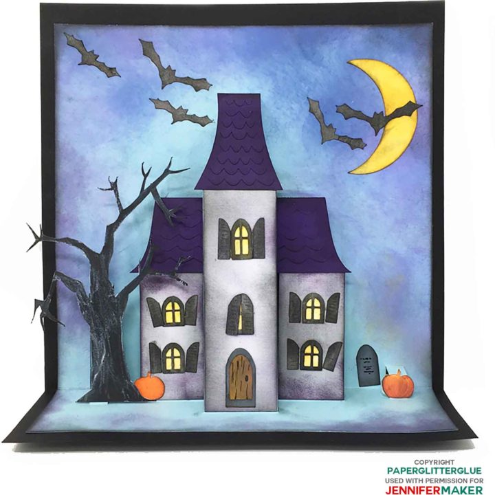 Christmas Holiday Manor pop-up house card