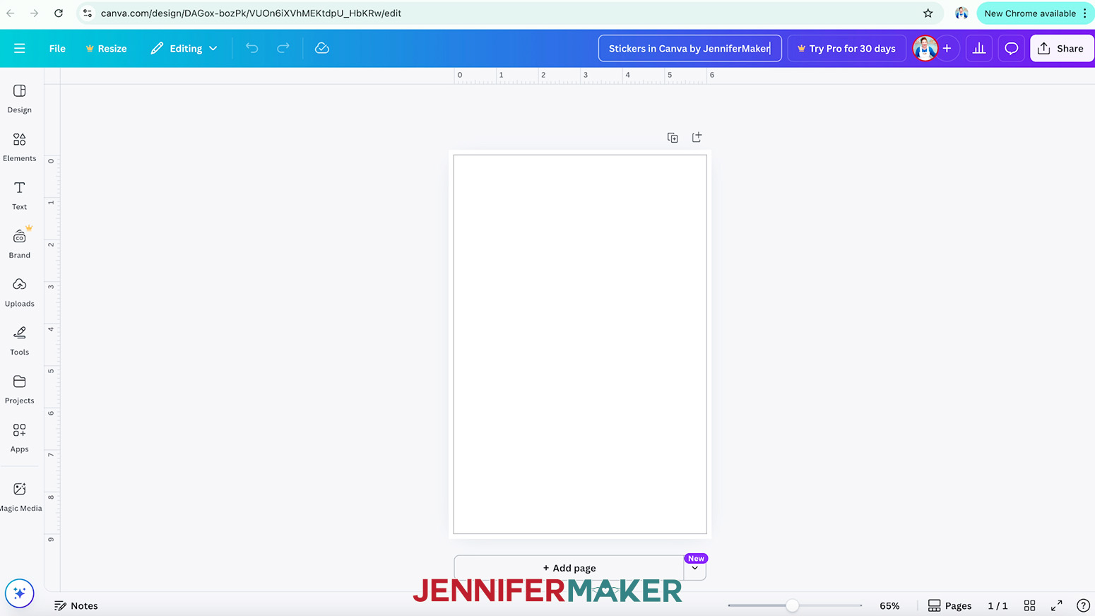 The Custom Size canvas is open in Canva and the cursor is in the top text box typing the name of the file.