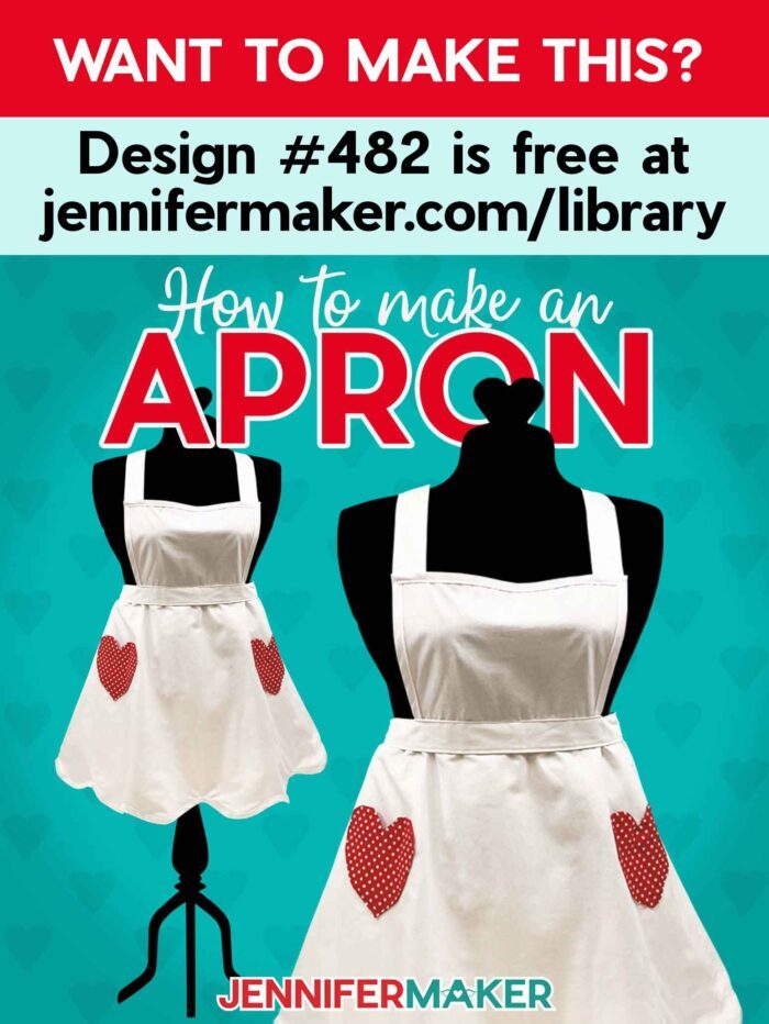 The How to Make an Apron design is #482 in the free JenniferMaker library.