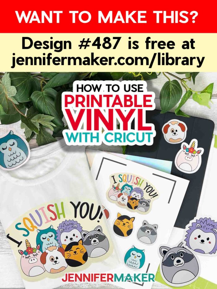 Learn how to use printable vinyl with Cricut! Print then cut your own cute animal T-shirt designs and stickers with JenniferMaker's new tutorial.