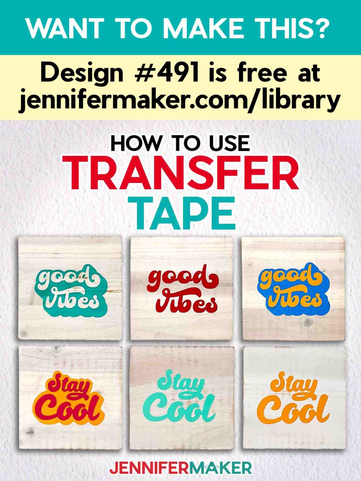 How to Use Transfer Tape with Cricut Vinyl Decals Jennifer Maker