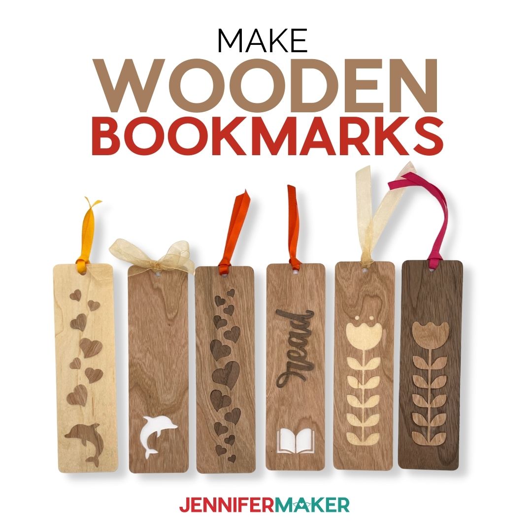 Make Wooden Bookmarks: How to Cut Wood Veneer on a Cricut - Jennifer Maker