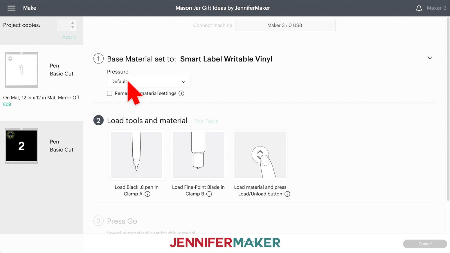 material setting smart label mason jars