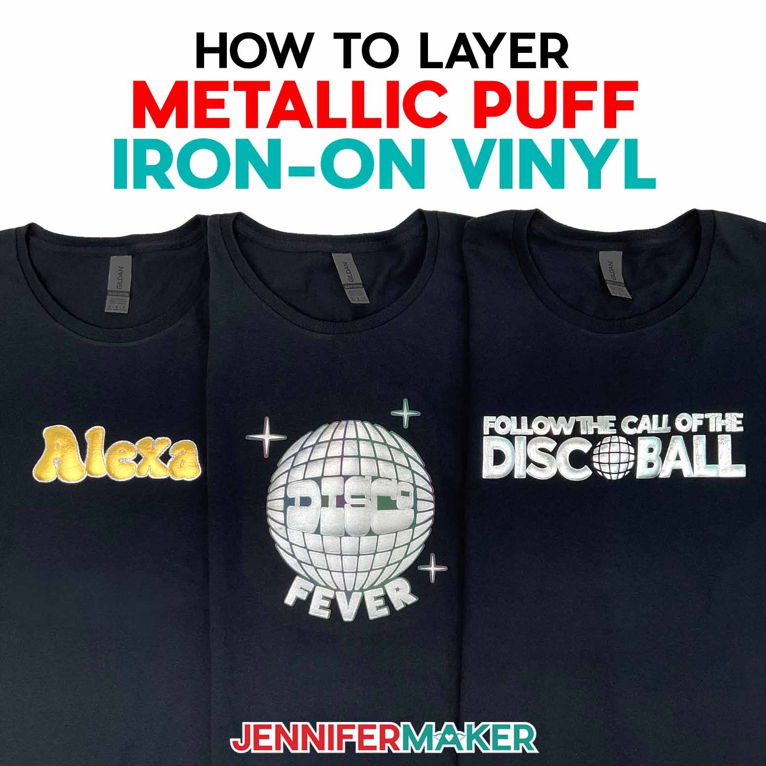 How To Transfer Metallic Puff Iron-On Vinyl For 3D Designs