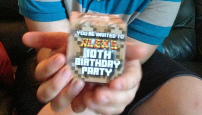 Minecraft party invitation