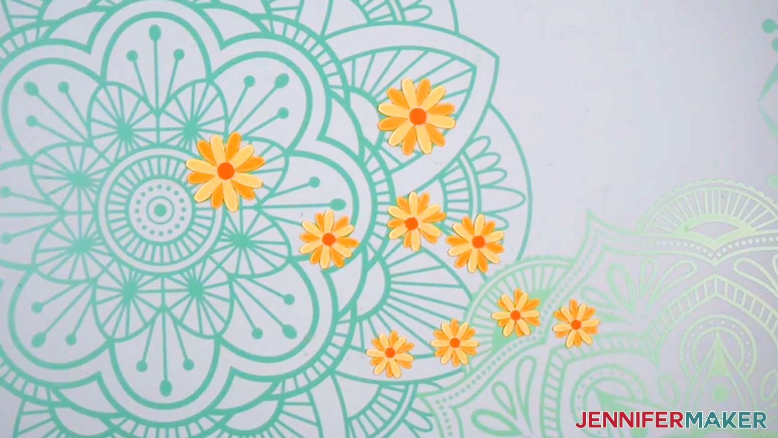 Daisies matched up with their corresponding petals and sepals.