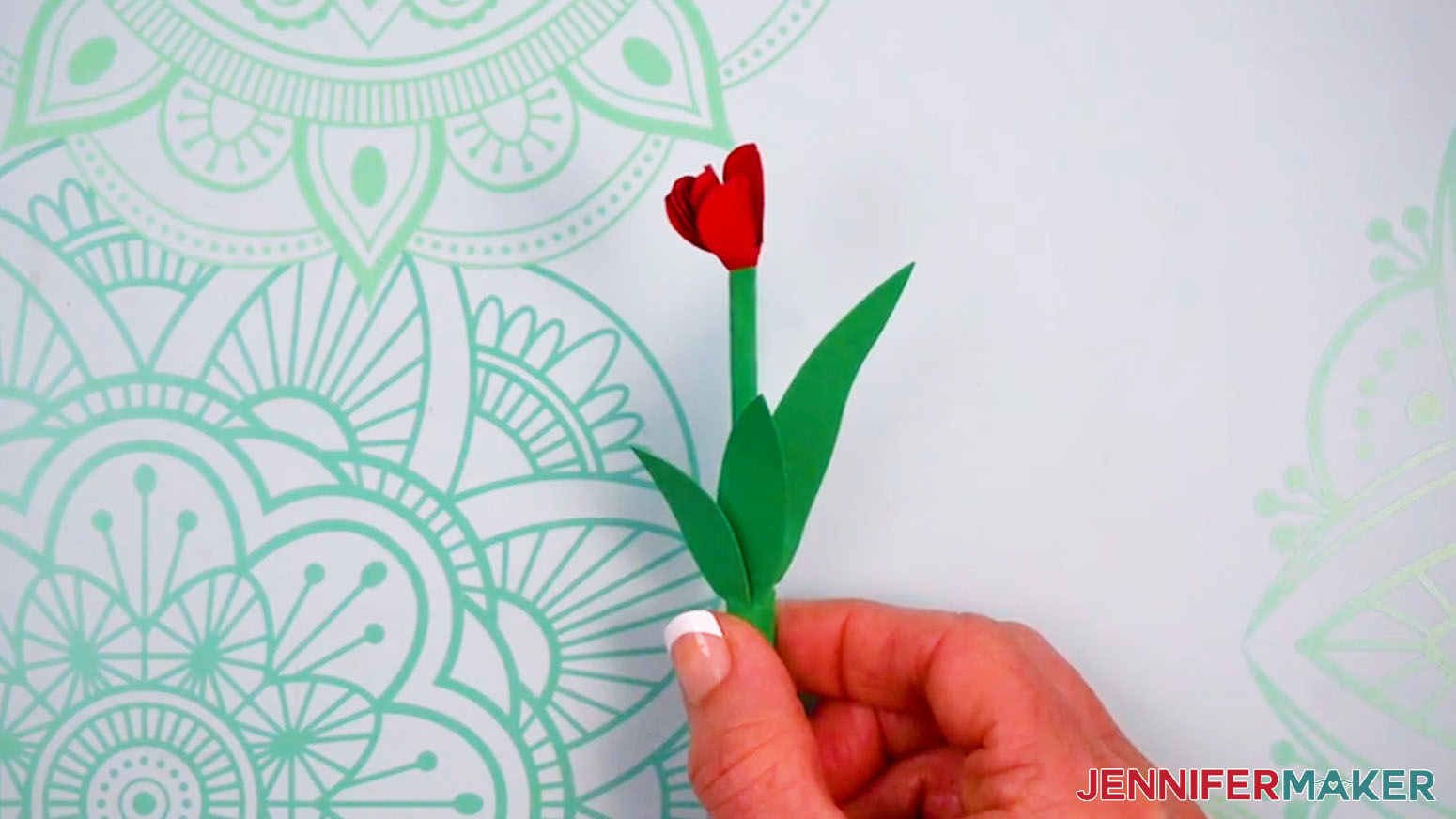 The rolled mini tulip is complete!