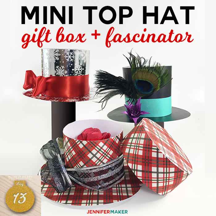 How to Make this Cute Mini Top Hat Gift Box + Fascinator | Paper Top Hat | Free Cricut SVG Cut File and Tutorial