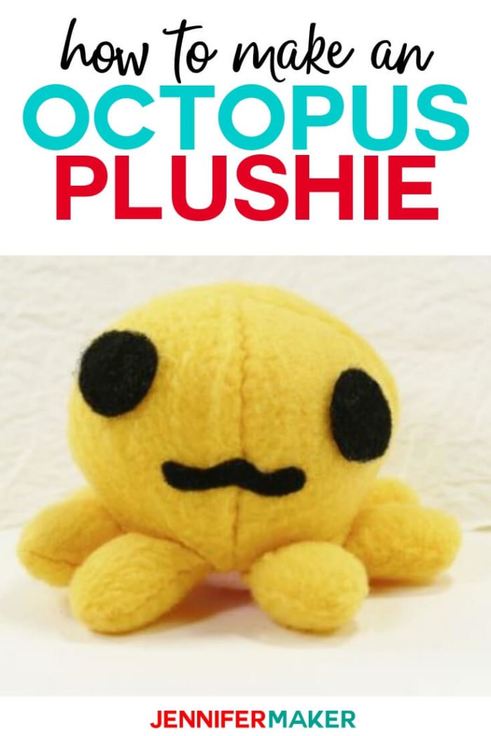 Learn how to make this easy octopus plushie. It's simple enough that anyone can make it. Includes the free pattern and step-by-step tutorial. #diy #tutorial #craftprojects