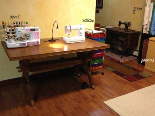 My sewing studio after it was cleaned and organized