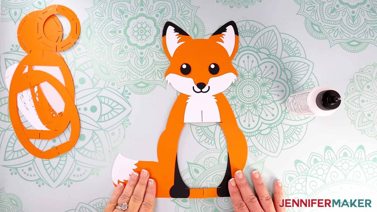 The finished body frame of the fox paper lantern.