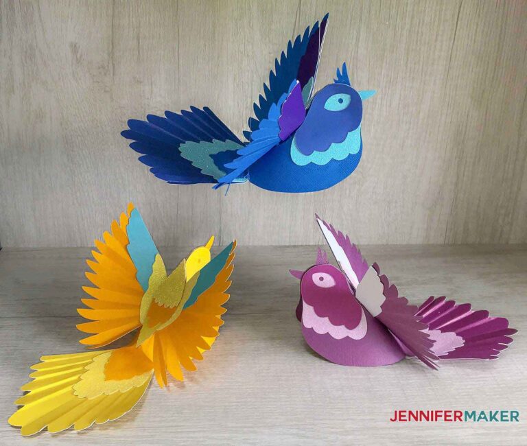 Easy 3D Paper Birds Jennifer Maker