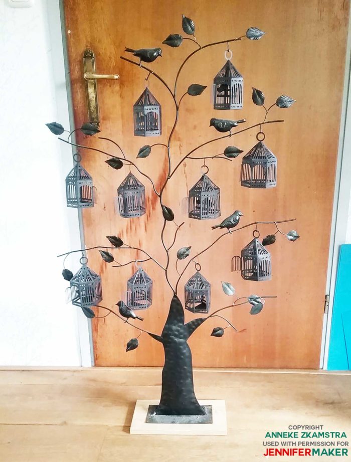 Paper birdcage tree by reader Anneke Z