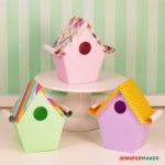 Paper Birdhouse Lantern with a Hidden Surprise Inside | Free tutorial and SVG files | #papercraft #birdhouse #cricut