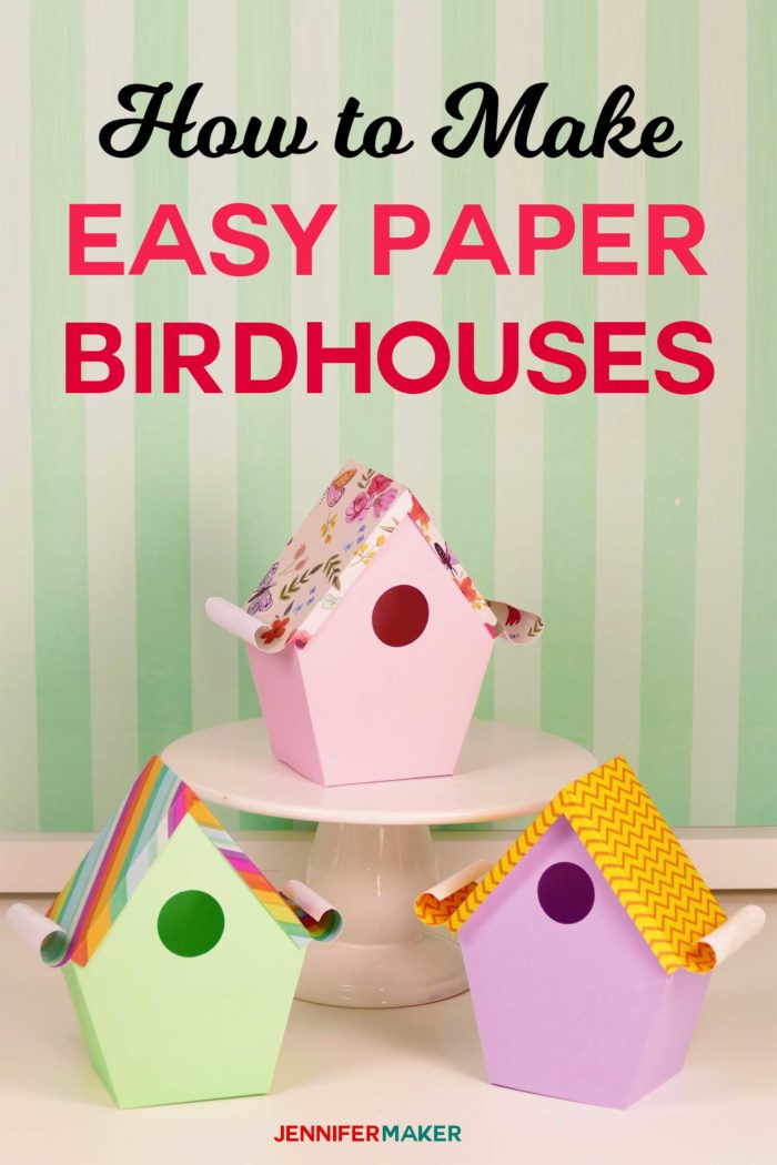 Paper birdhouse template patterns | birdhouse craft | #birdhouse #papercraft #cricut