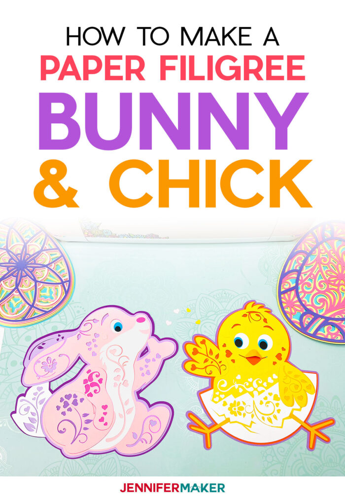 Download Paper Bunny Chick For Spring 3d Layered Filigree Jennifer Maker