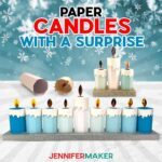 Learn to make paper Candle Gift Boxes with JenniferMaker's tutorial!
