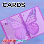 Free card patterns and projects for Makers and Crafters! | Patterns, printables, SVG cut files, and more! | Free Resource Library at JenniferMaker.com