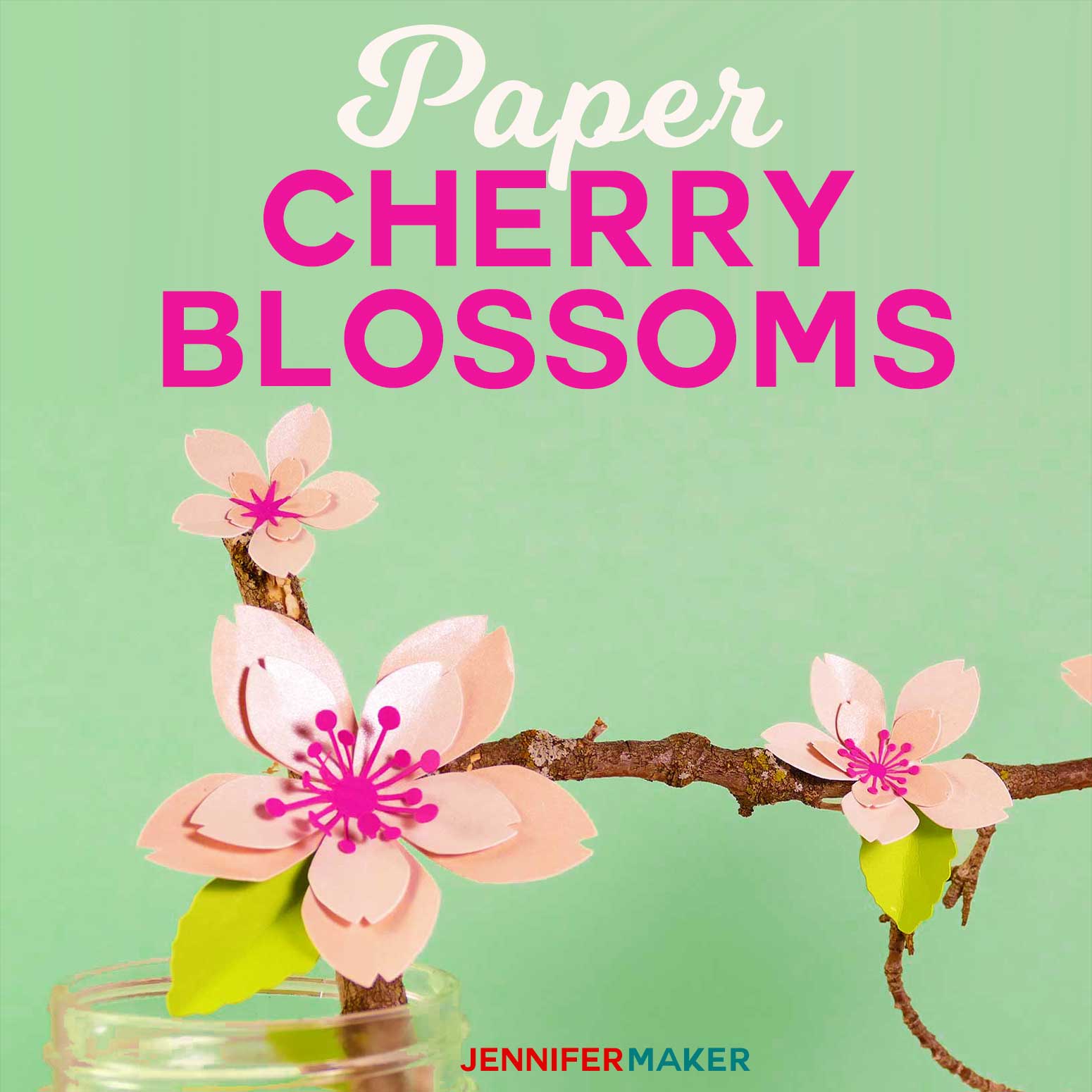 Make Paper Cherry Blossom Flowers for Spring